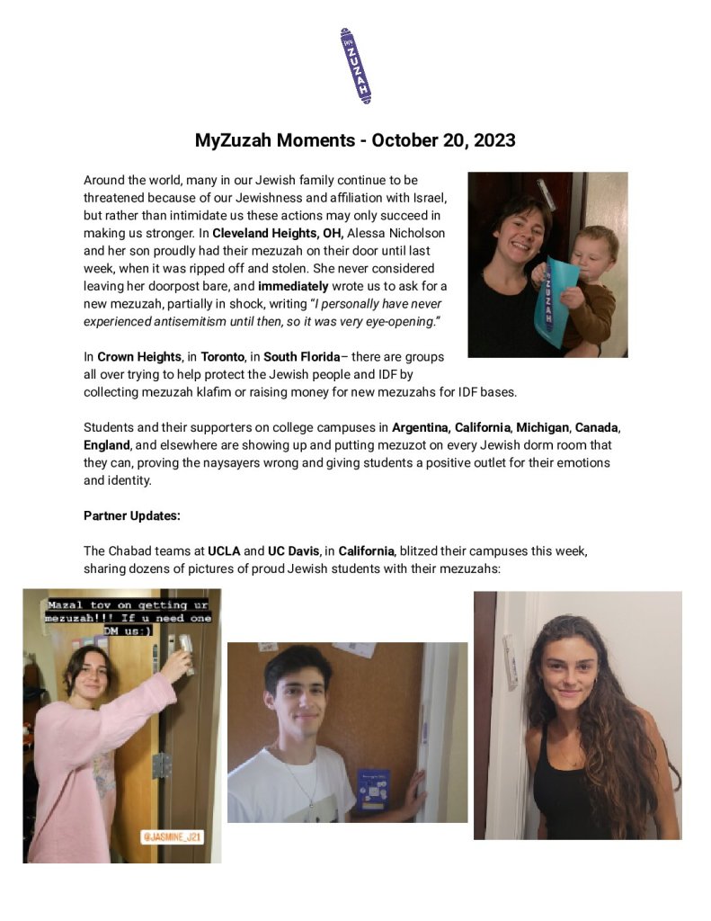thumbnail of MyZuzah Moments – October 20, 2023